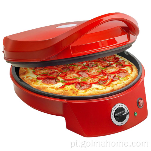 Máquina de fazer pizza elétrica com revestimento antiaderente 5 minutos